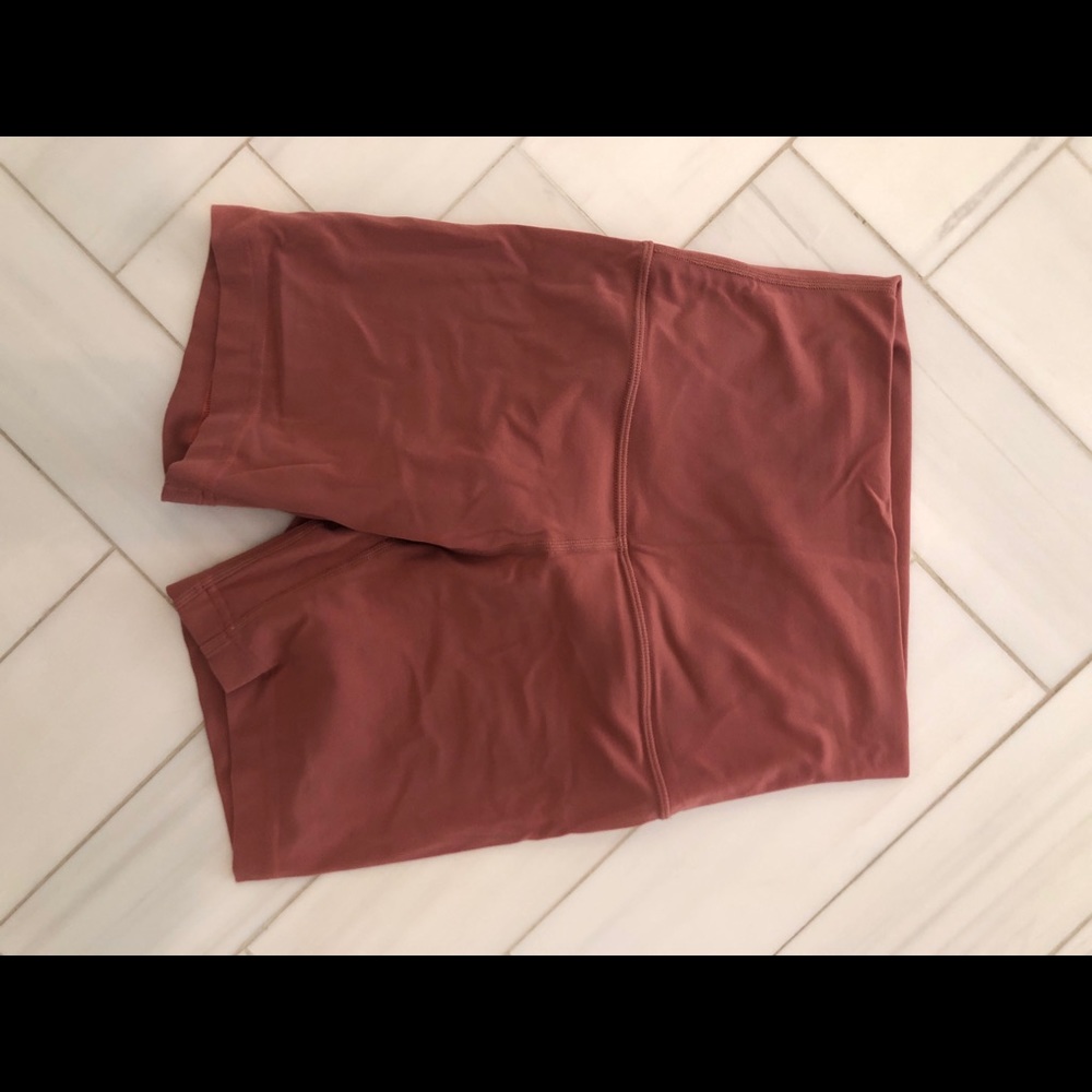 Lululemon align bike shorts size 4 dusty rose pink